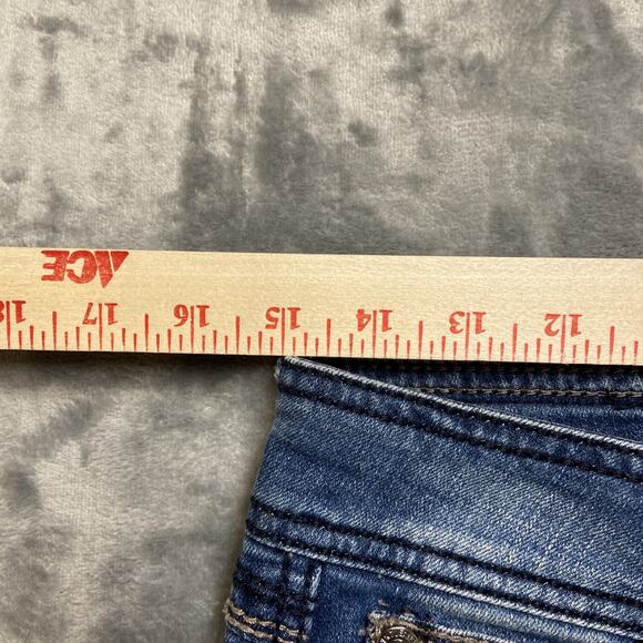 Seven 7 Embroidered Bootcut Jeans Women's Size 6 Blue Denim - Picture 3 of 11